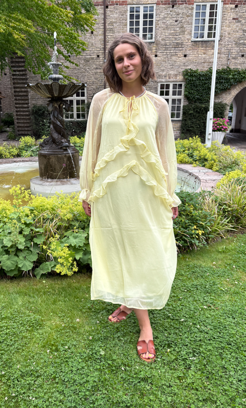 PCCLARA Long Dress - Pale Banana